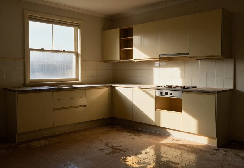 Clean and dry commercial kitchen in Woolloomooloo after restoration
